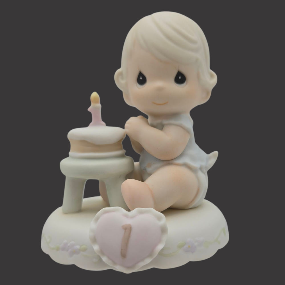 Vintage Precious Moments Growing in Grace Age 1 Signed Sam B 136190 Girl Blonde